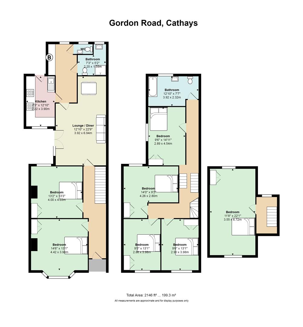 Floorplan for Gordon Road, Cathays